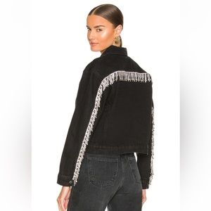 Raya Rhinestone Fringe Jacket in Washed Black
superdown *NWT*